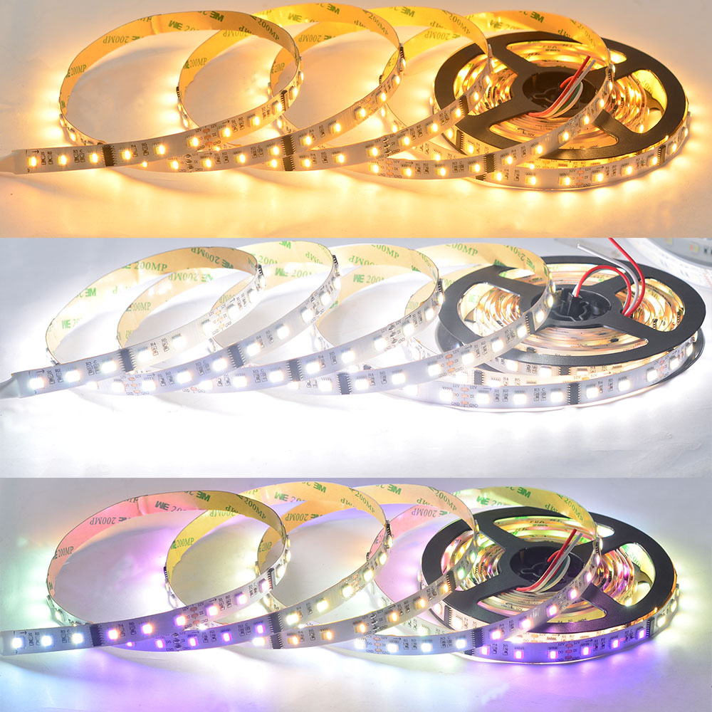 TM1812 DC12V RGB+CCT 5IN1- RGBWW Series Flexible Addressable LED Strip Lights, Programmable Pixel Full Color Chasing, 300LEDs 16.4ft Per Reel By Sale (Replacement by TM1936-RGBCCT-60X10 LED strip light)